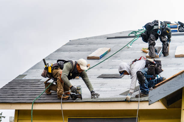 Professional Emergency Roof Repair technician working in Newton Hamilton, PA